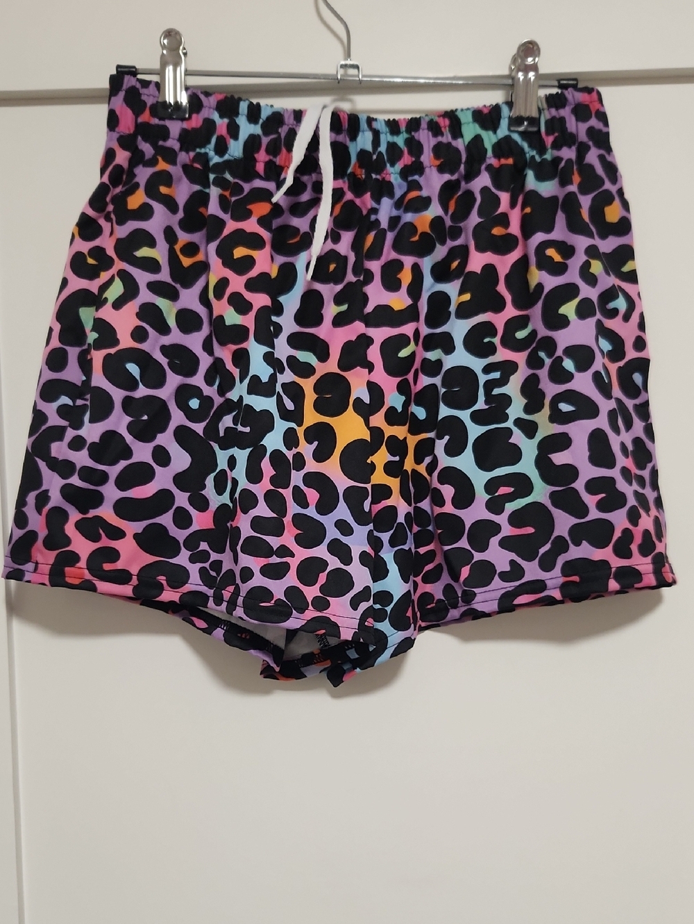 Rainbow Animal Print Athletic Shorts